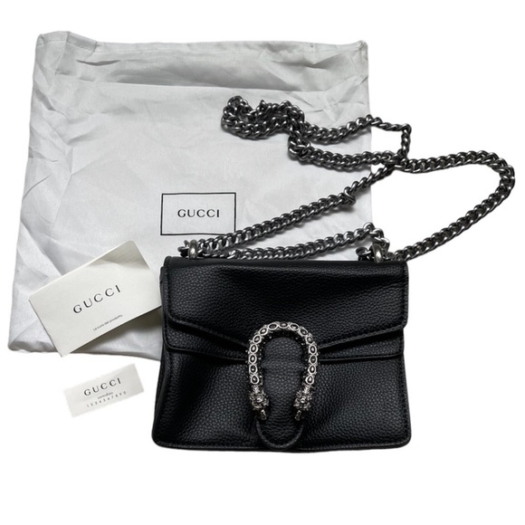 Gucci Handbags - Gucci NWOT Black Dionysus Leather Mini Bag